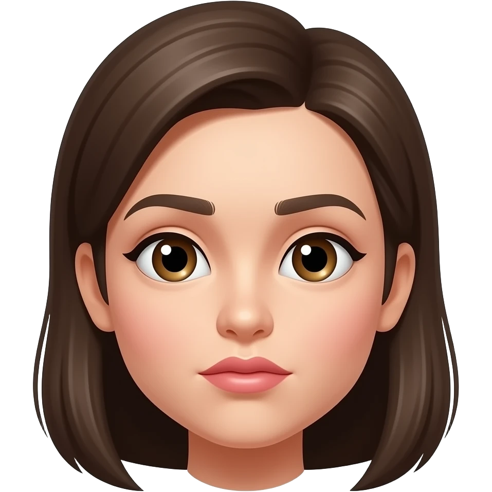 puckered lips, one eyebrow raised, slight head tilt downward emoji