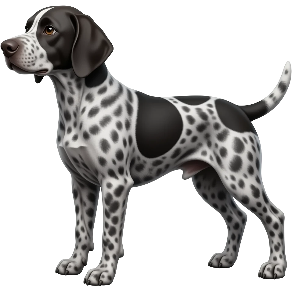 German Shorthair pointer more black with gray roan emoji | AI Emoji ...