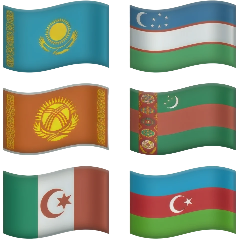 🇹🇷🇰🇿🇺🇿🇰🇬🇹🇲🇦🇿 emoji