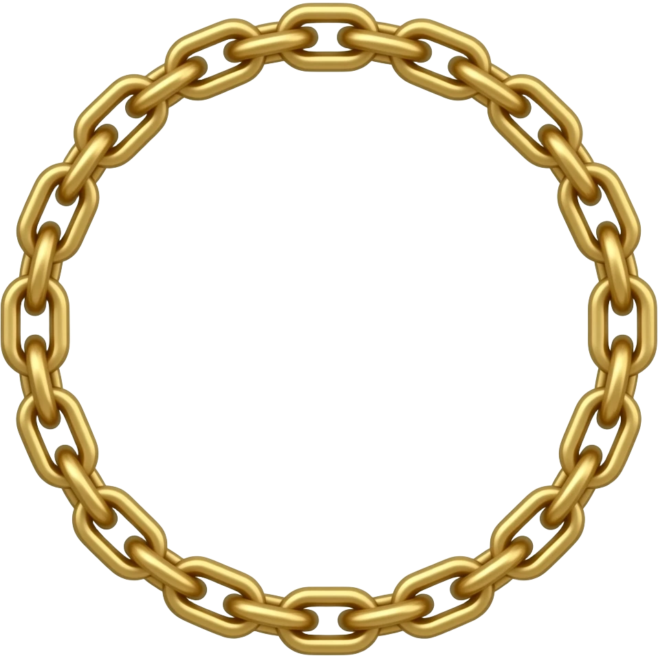 gold small link necklace emoji
