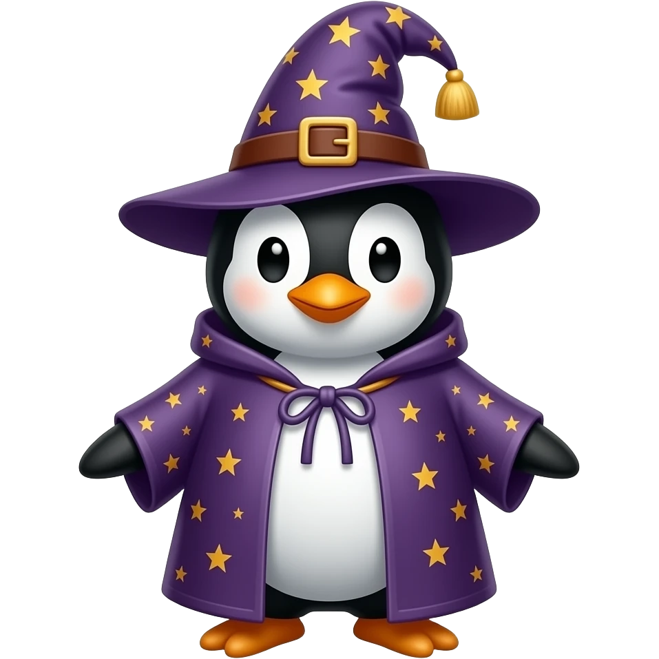 Penguin Wizard emoji