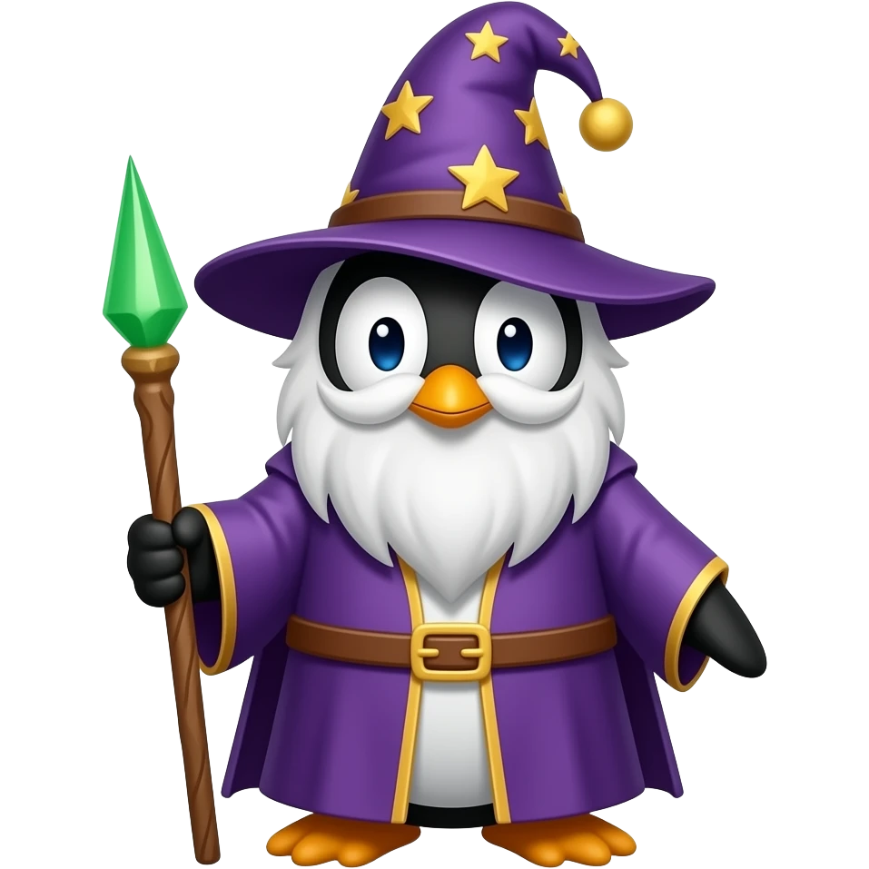Penguin Wizard emoji