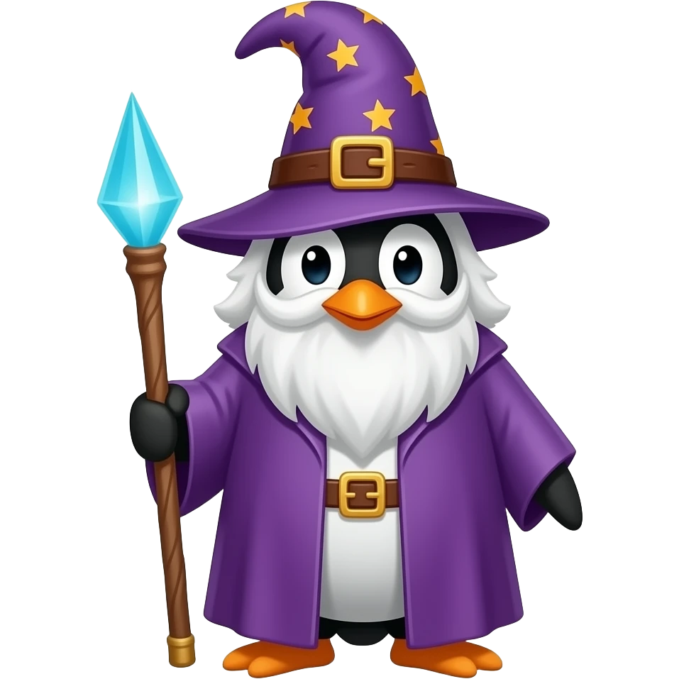 Penguin Wizard emoji