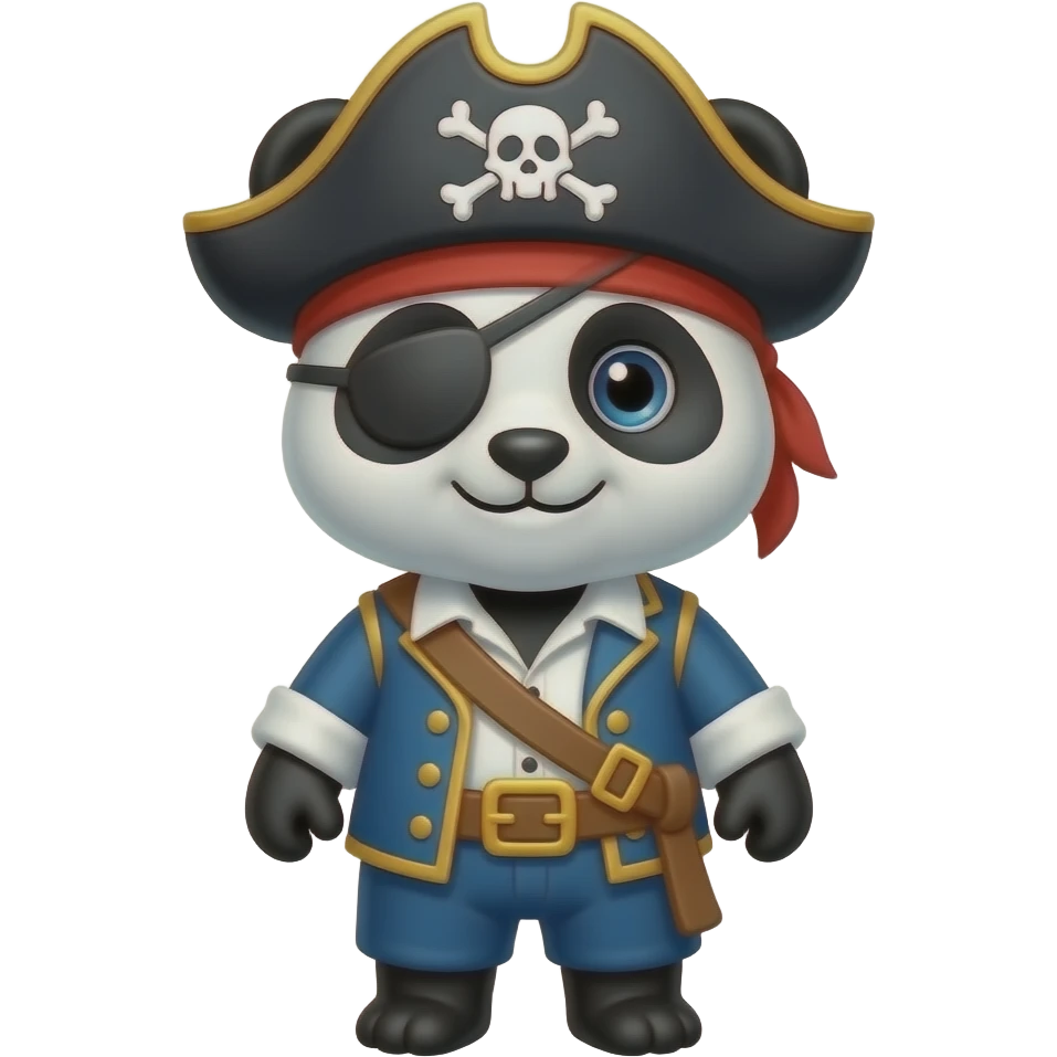 A CUTE PANDA PIRATE emoji