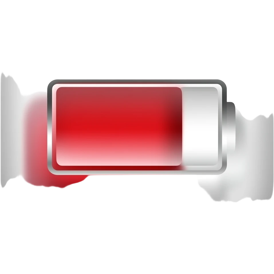 battery low red emoji