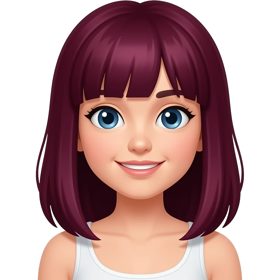 Dark red hair girl shrugging emoji