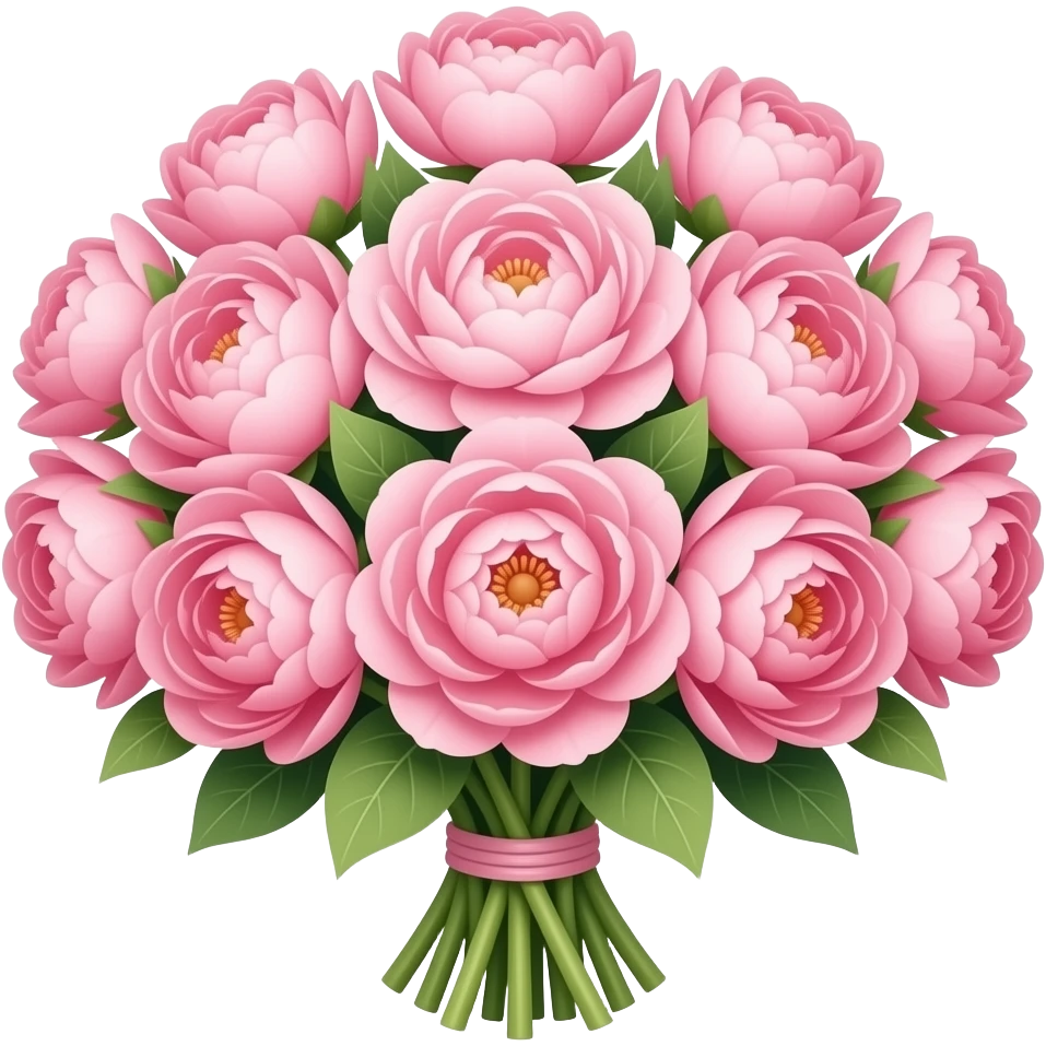 pastel pink flowers bouquet huge emoji
