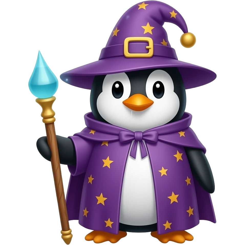 Penguin Wizard emoji