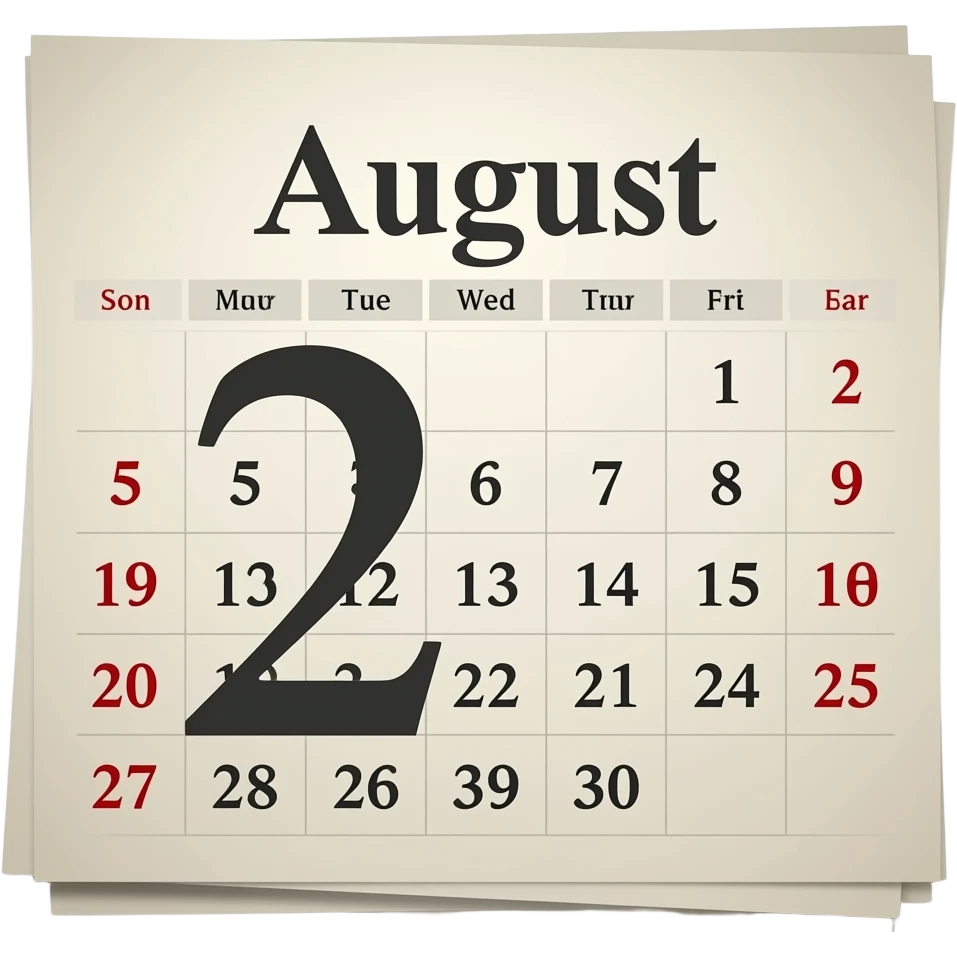 "1" AUG DATE emoji