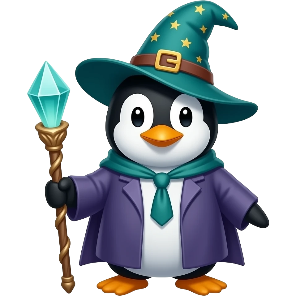Penguin Wizard emoji