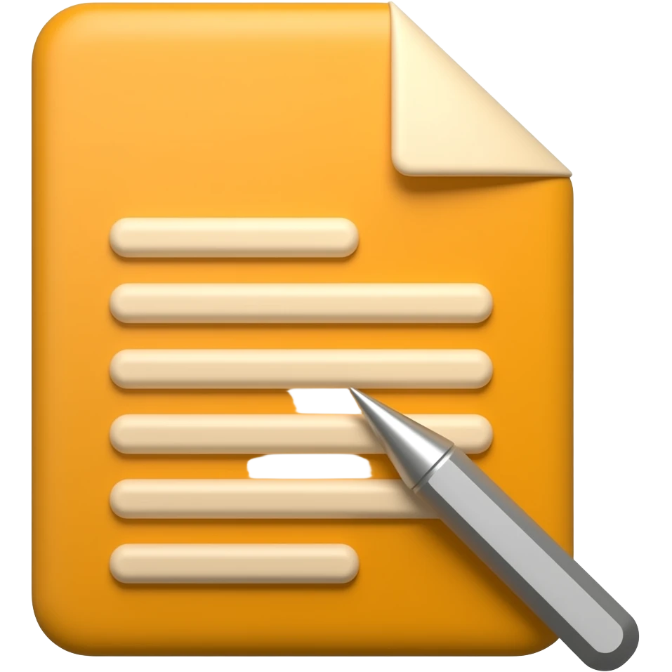 Orange spreadsheet document, three-quarter view emoji