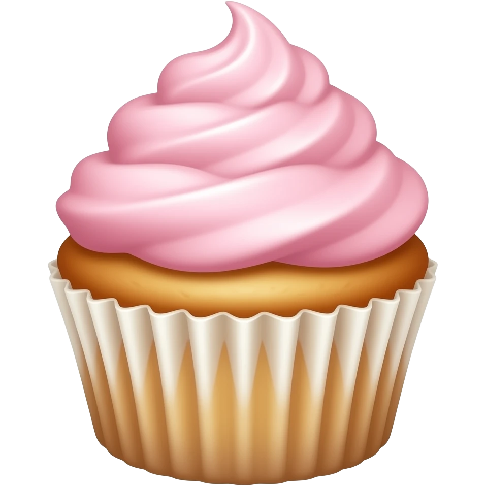 Cupcake with pink icing emoji