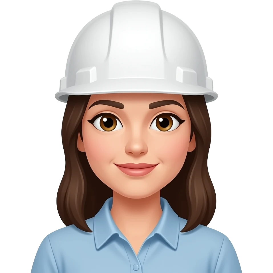 Arquitecta con casco blanco emoji