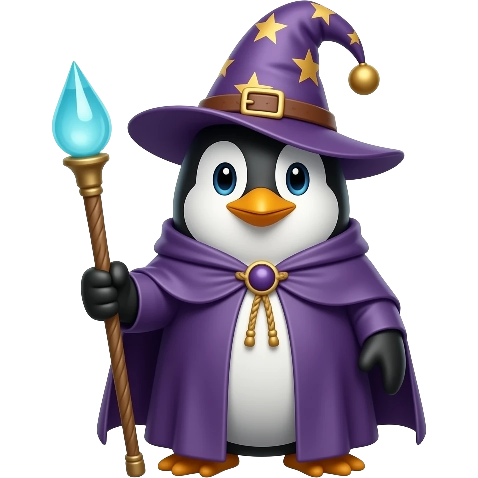 Penguin Wizard emoji