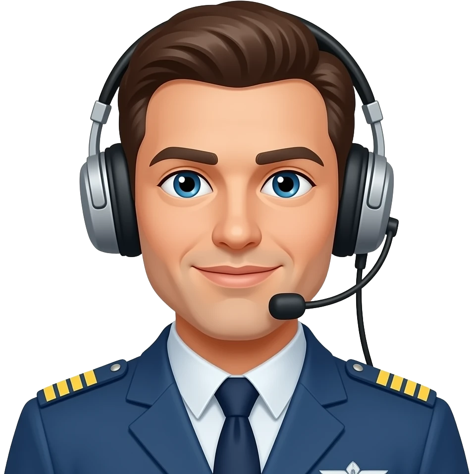 male pilot, headphone, emoji emoji