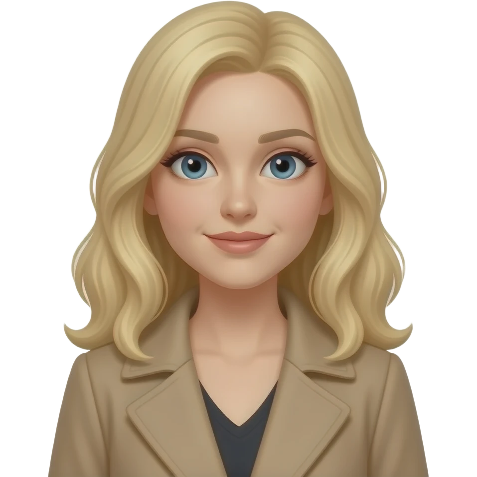 Kobieta blondynka w koku w ukularach emoji