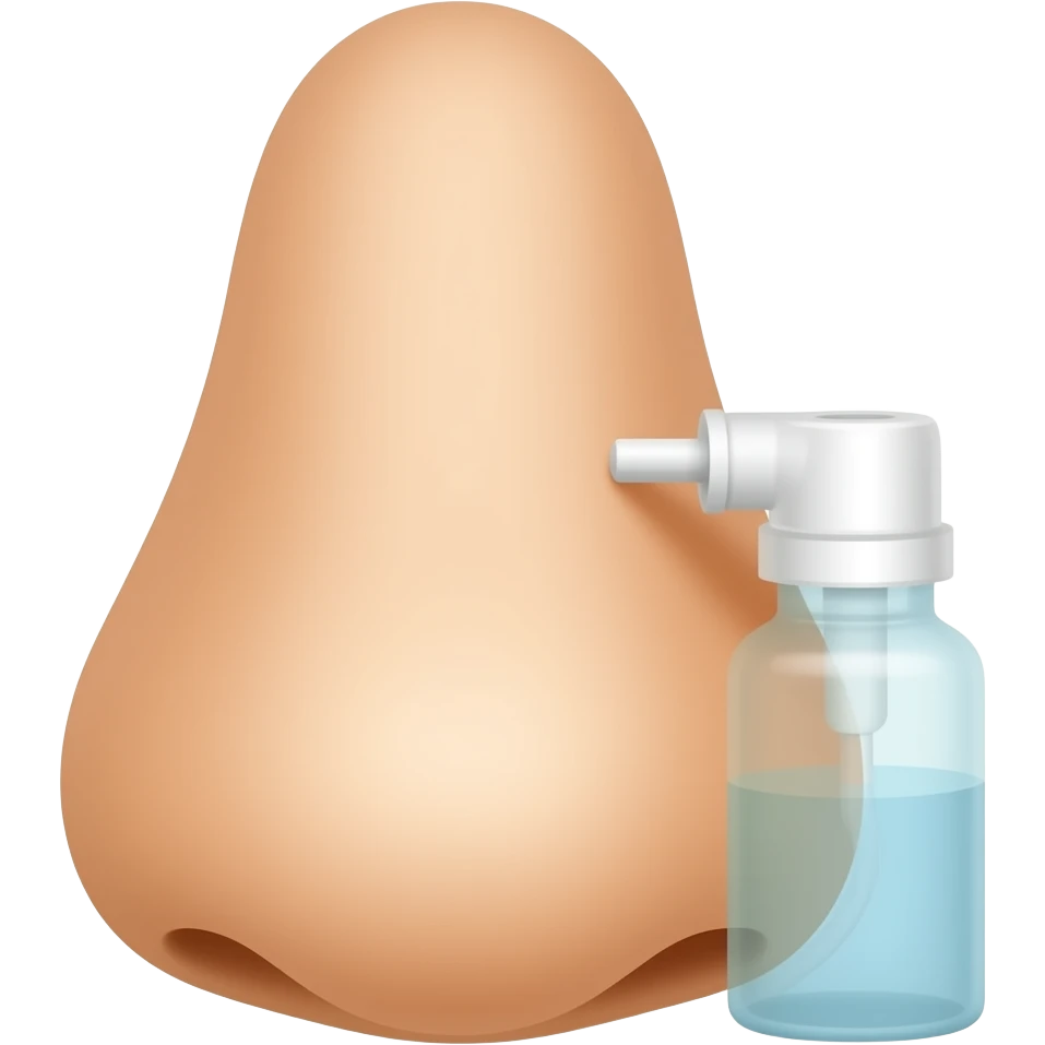 Nasal spray in nose emoji