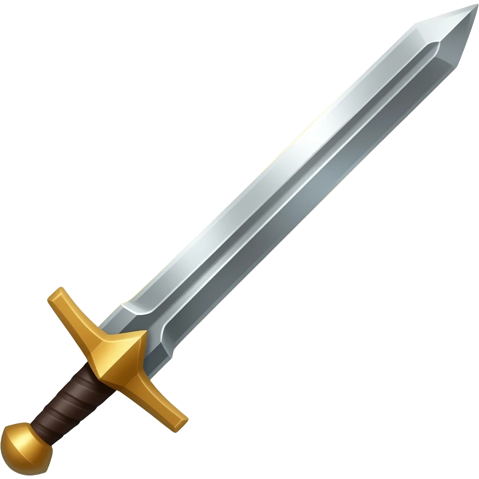 Excalibur a long sword  with a golden aura emoji
