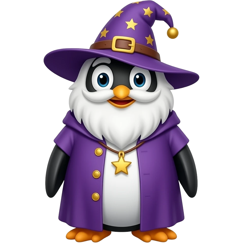 Penguin Wizard emoji