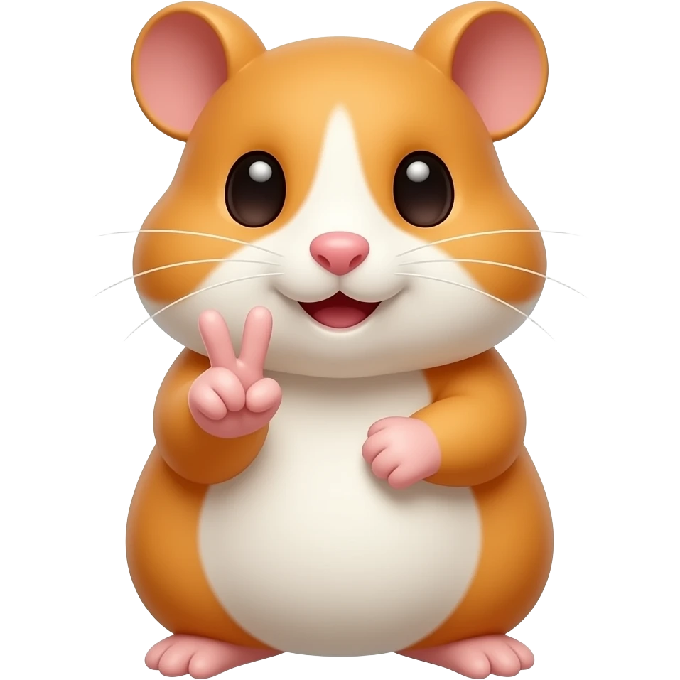 브이하고 있는 햄스터 emoji