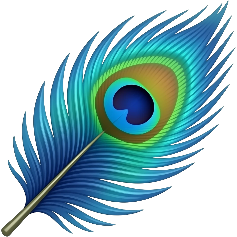 Peacock feather emoji