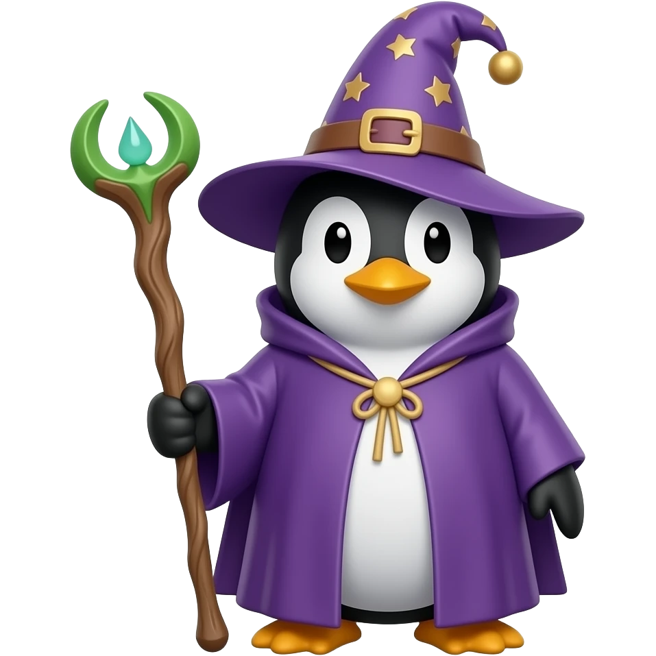 Penguin Wizard emoji