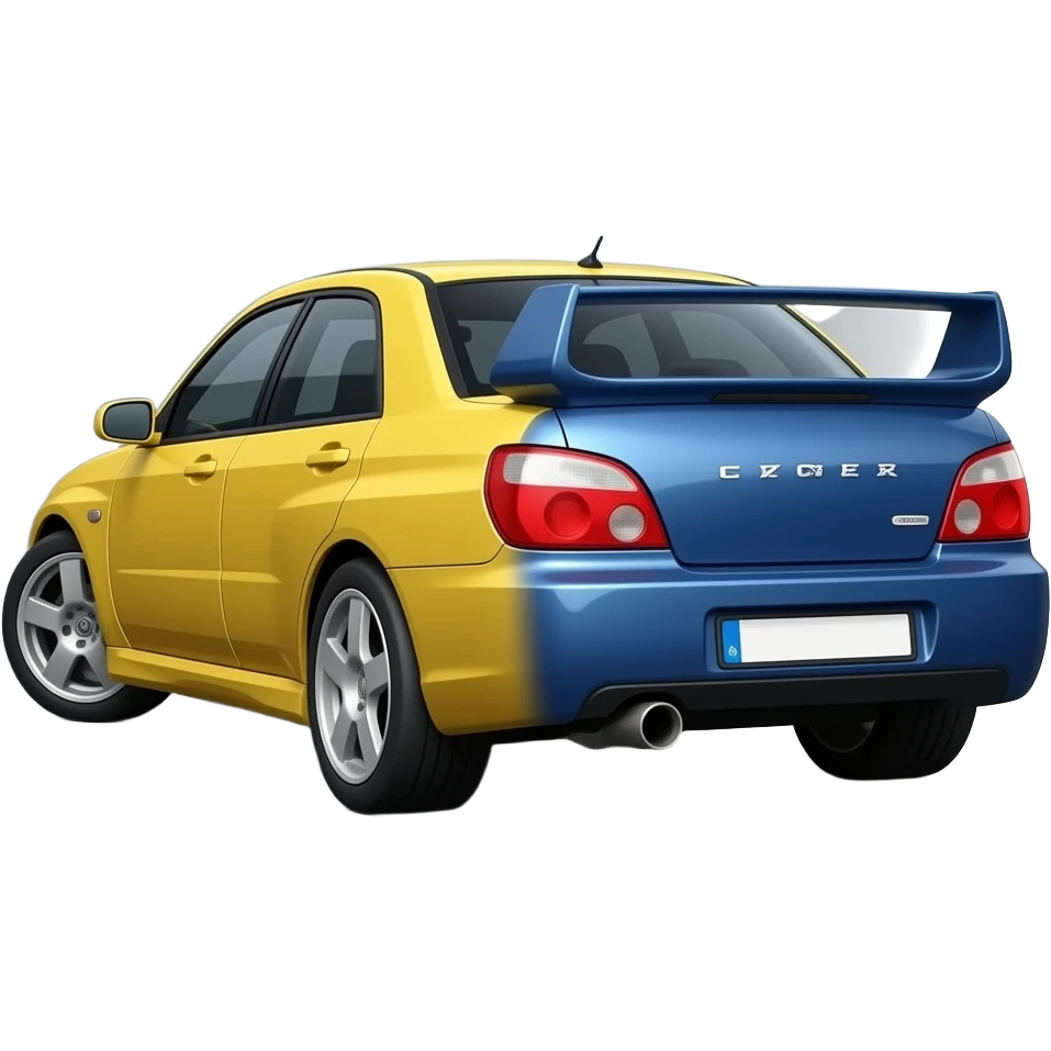 A 2003 WRX sti doing burnouts emoji