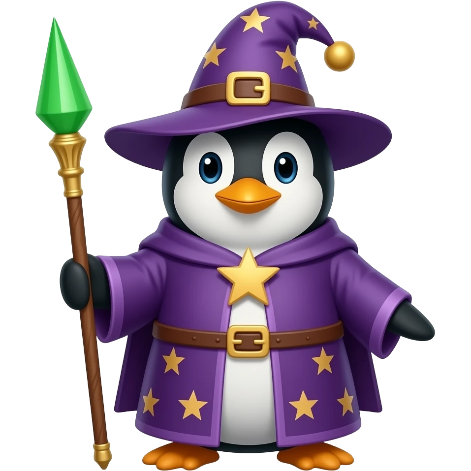 Penguin Wizard emoji