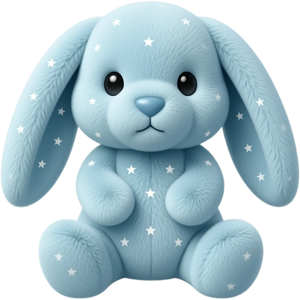 Light blue starry light blue magical bunny jellycat emoji