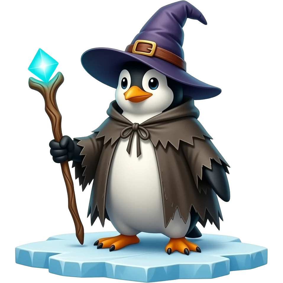 Penguin Wizard emoji