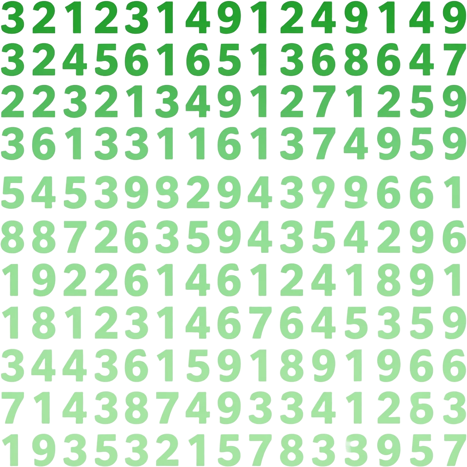 green digital rain matrix minimal not so small numbers emoji