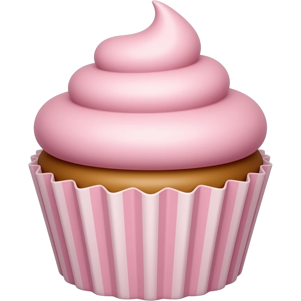 Cupcake with pink icing emoji