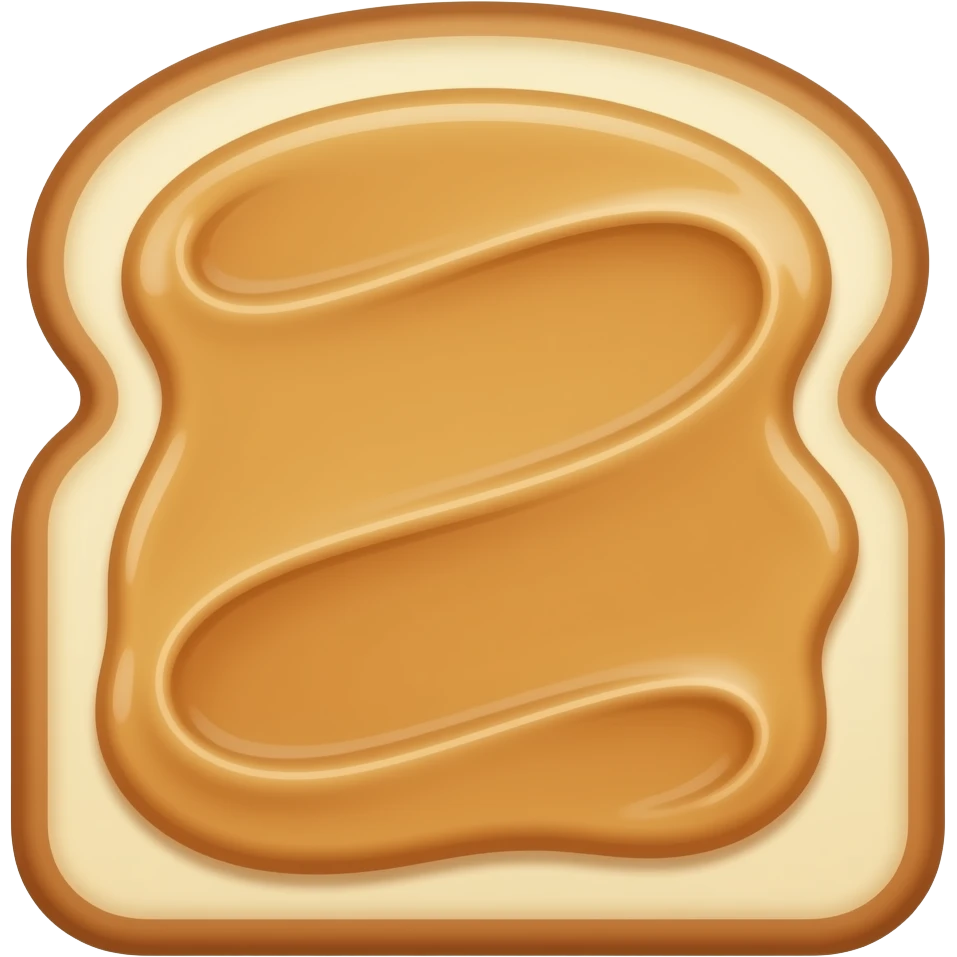 toastbroat mit erdnussbutter emoji