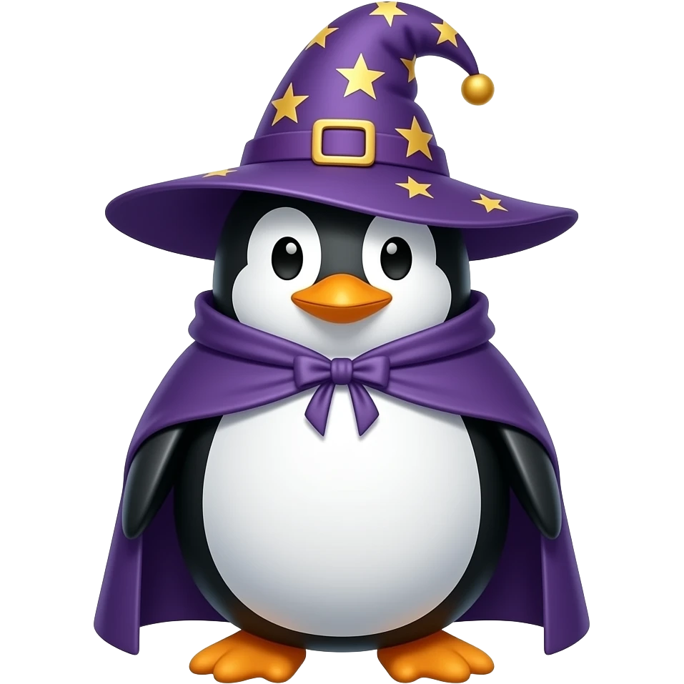 Penguin Wizard emoji