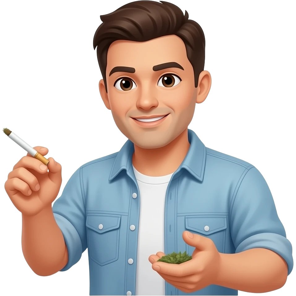 Rolling weed emoji