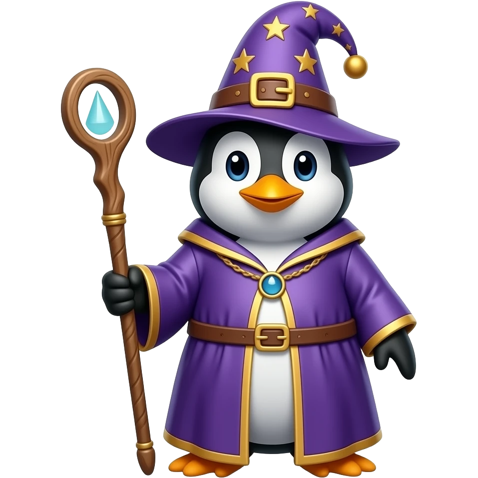 Penguin Wizard emoji