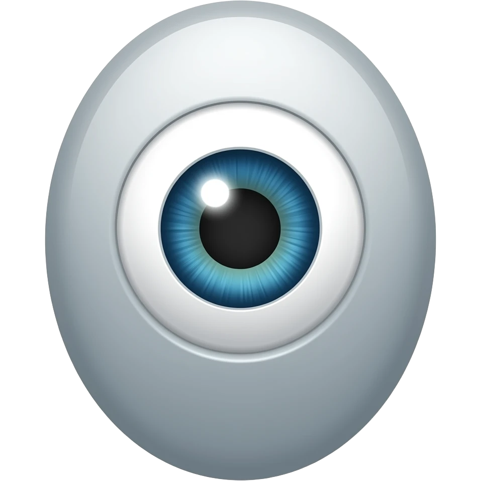 A blank number zero that look like an oval with one eye emoji