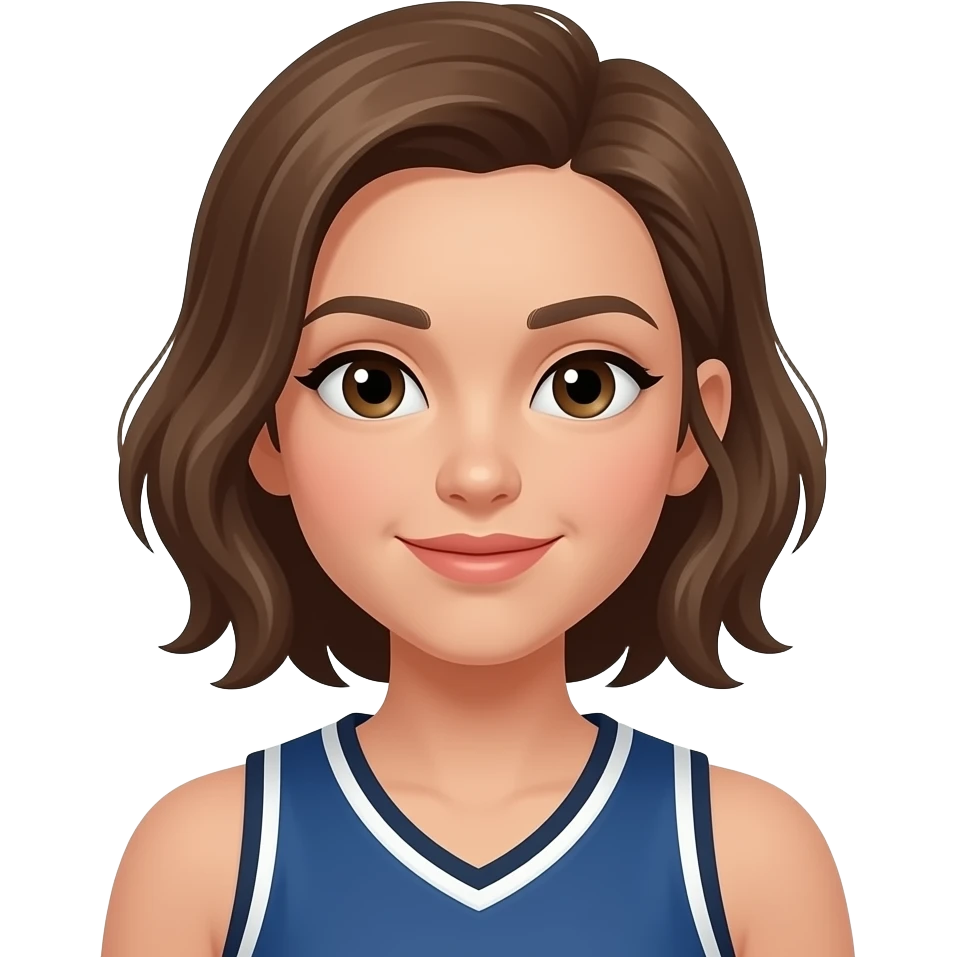 girl basketball player portrait emoji