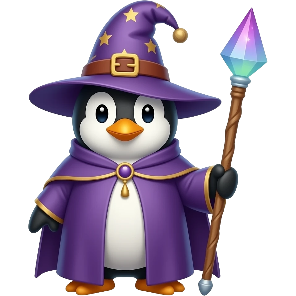 Penguin Wizard emoji