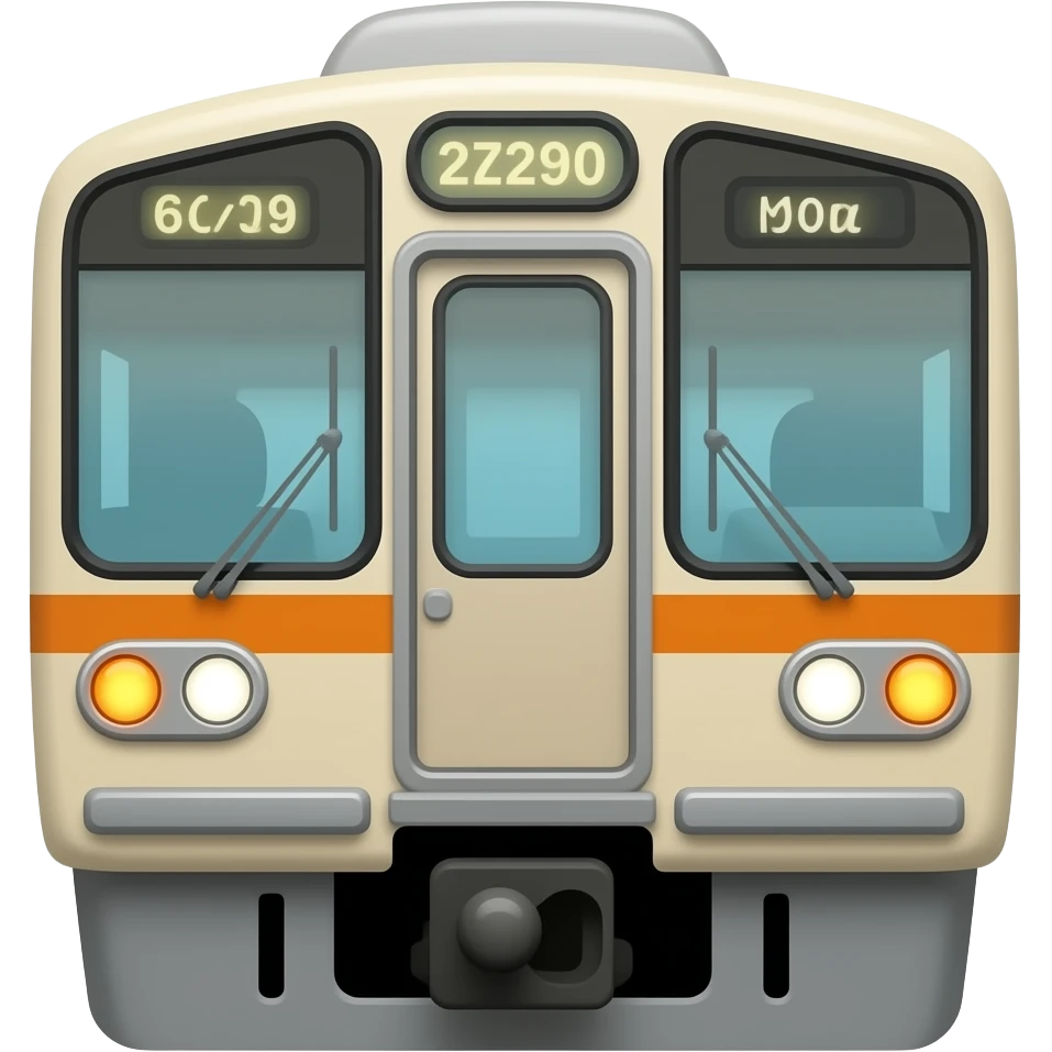 beige train emoji