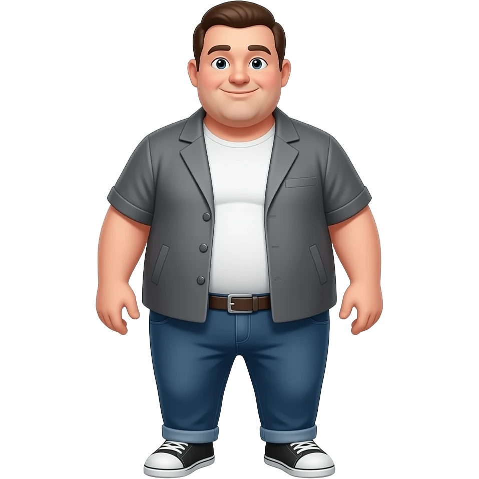 Fat man full height emoji