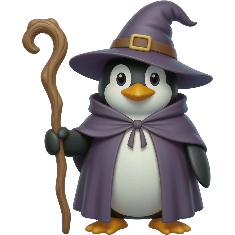 Penguin Wizard emoji