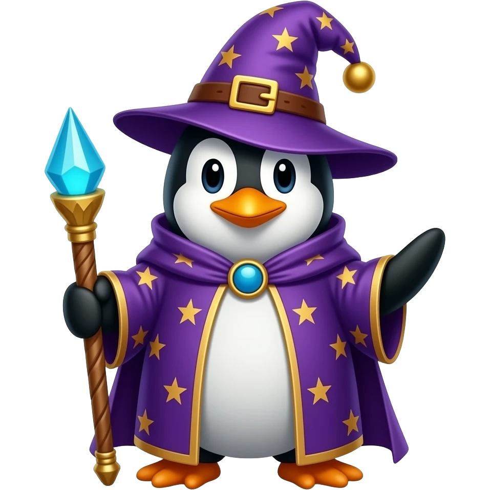 Penguin Wizard emoji