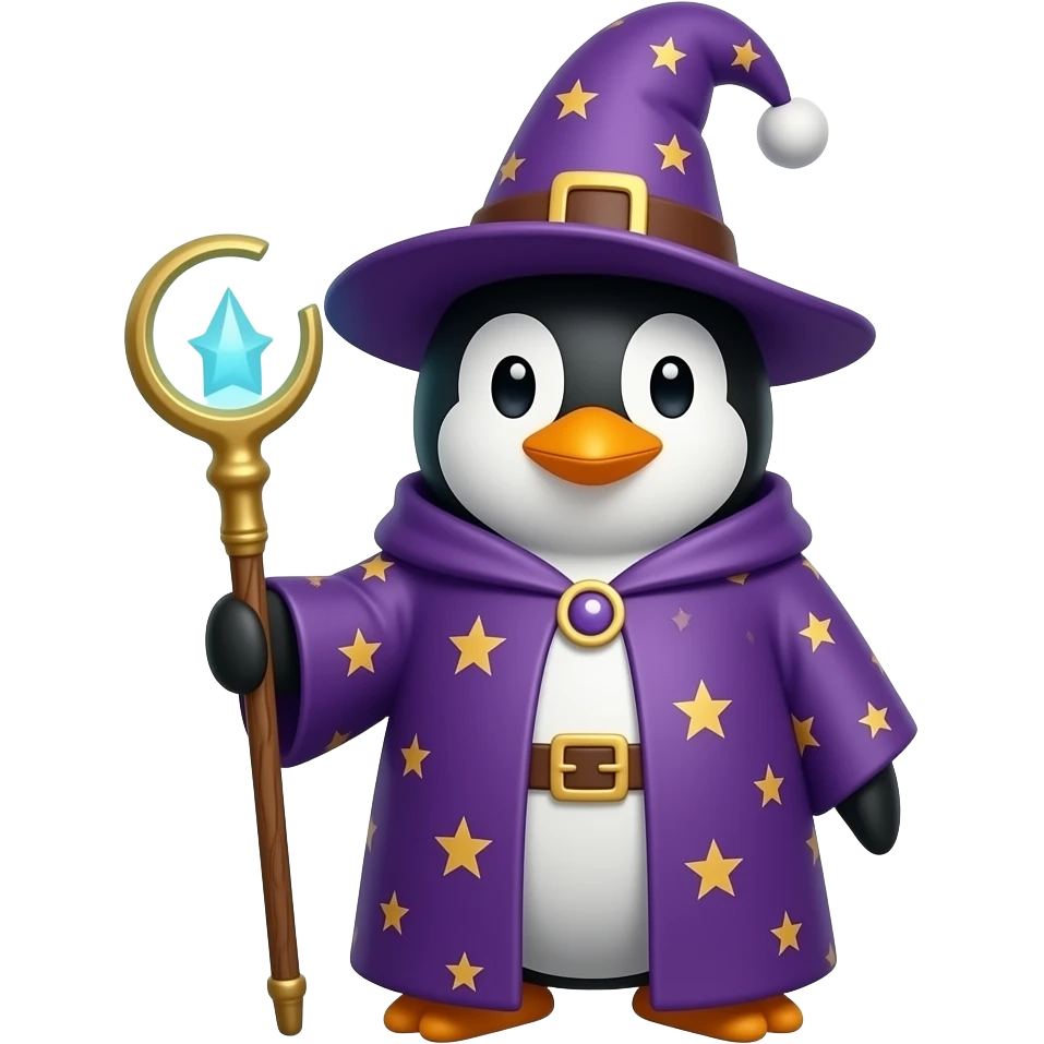 Penguin Wizard emoji