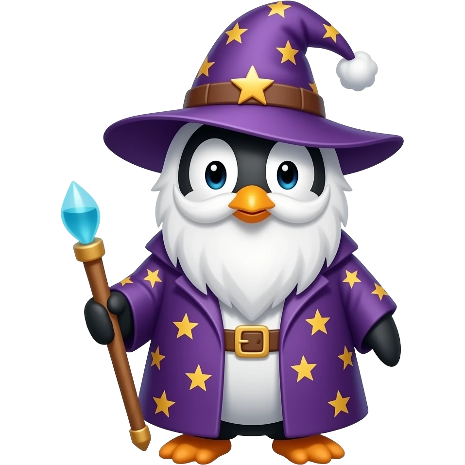 Penguin Wizard emoji