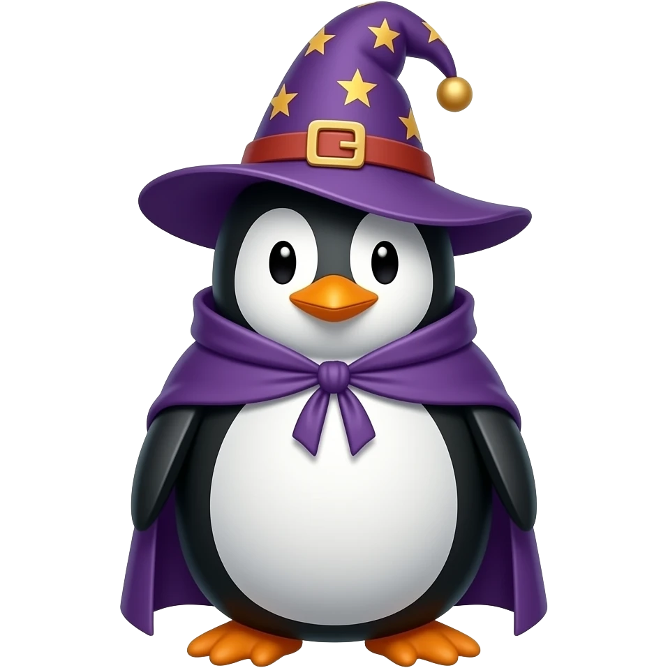 Penguin Wizard emoji