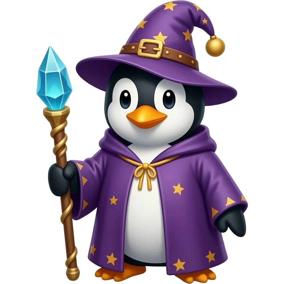 Penguin Wizard emoji