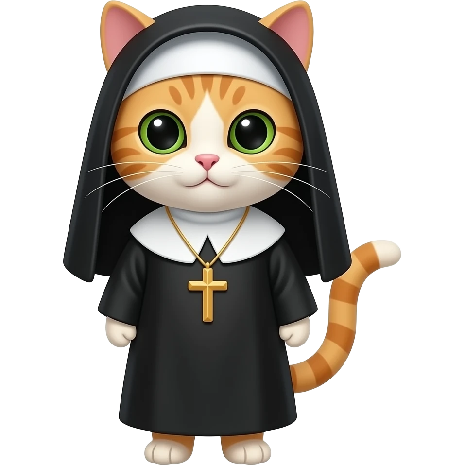 Make a nun cat emoji