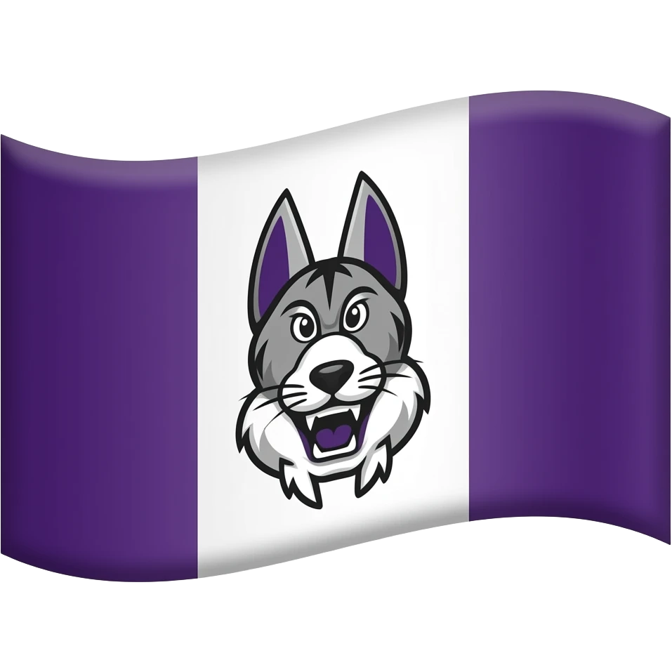 Northwestern wildcats logo flag emoji