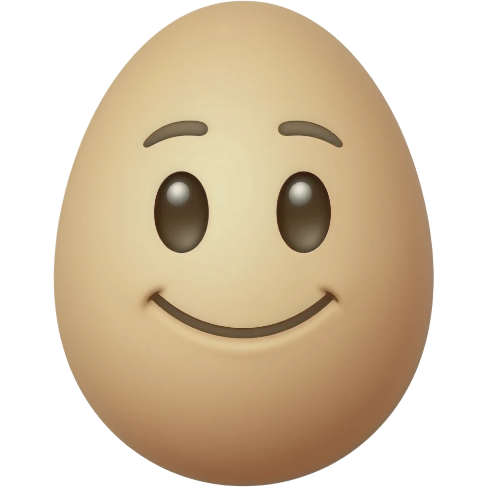 Smiling egg emoji